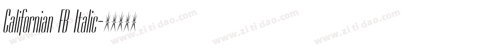 Californian FB Italic字体转换